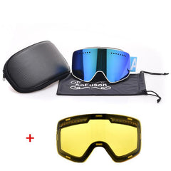 New Brand Professional Magnet Ski Snowboard Googles Double Anti-fog Big Night Vision Lens Mask Skiing Glasses Goggles