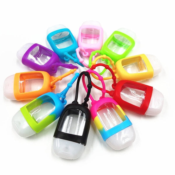 10Pcs/Lot Portable Traveling Refillable Bottle Silicone Hand Sanitizer Perfume Holder Mini Cute Empty Bottle Bath And Body Works