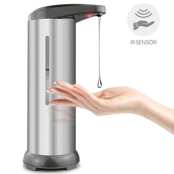 300ml Soap Dispensers Automatic Hand Liquid Sanitizer Touch Free Sensor Infrared Motion Sensor Liquid Soap for Kitchen Bathroom