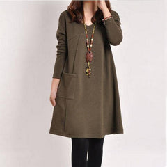 Autumn New Maternity Dresses Casual Large Size