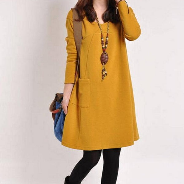 Autumn New Maternity Dresses Casual Large Size